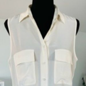 NWT Equipment Sleeveless Cream Blouse